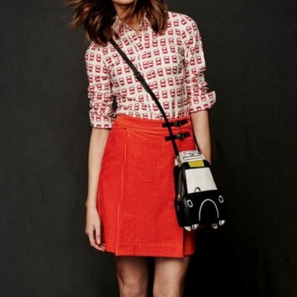 Boden Dresses & Skirts - Boden | Pumpkin Orange Corduroy Wrap Style Skirt